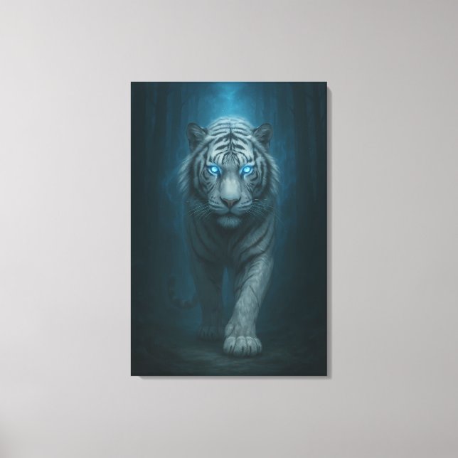 Lienzo White Tiger – Mystical Fantasy Portrait – ManJiang (Anverso)