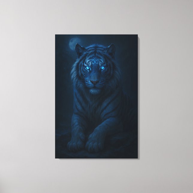 Lienzo White Tiger – Mystical Fantasy Portrait – ManJiang (Anverso)