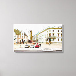 Lienzo Wiesbaden, plaza del mercado, Street view -