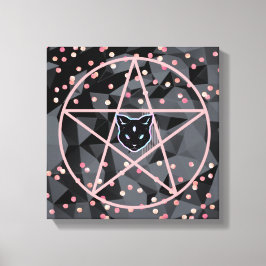 Lienzo WiizyWitch Magic Witch Cosmic Cat Pentacle Magick