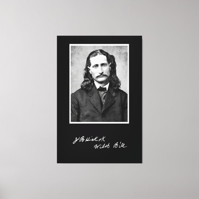 Lienzo 'Wild Bill' James Butler Hickok en su primer minis (Anverso)