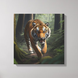 Lienzo Wild Cat in Golden Forest Canvas