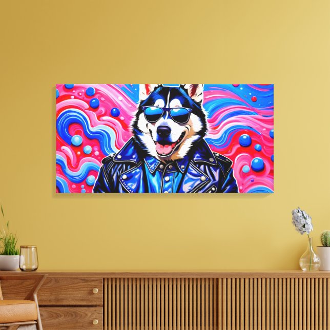 LIENZO WILD ONE-SIBERIAN HUSKY 3 (Insitu (Sala de estar))