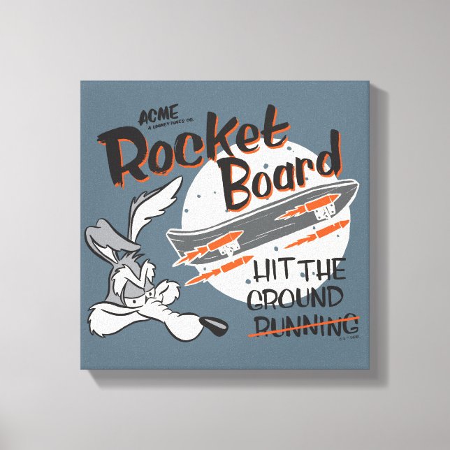 Lienzo WILE E. COYOTE™ Tabla Cohete ACME (Anverso)