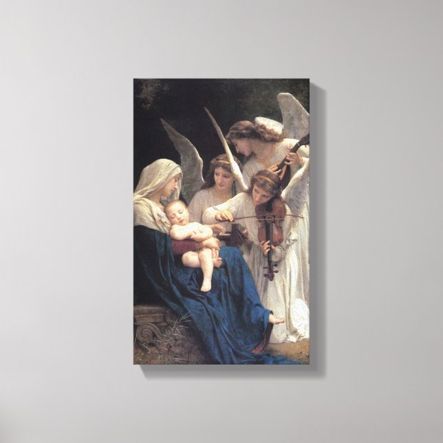 Lienzo William-Adolphe Bouguereau - Canción de los Ángele (Anverso)