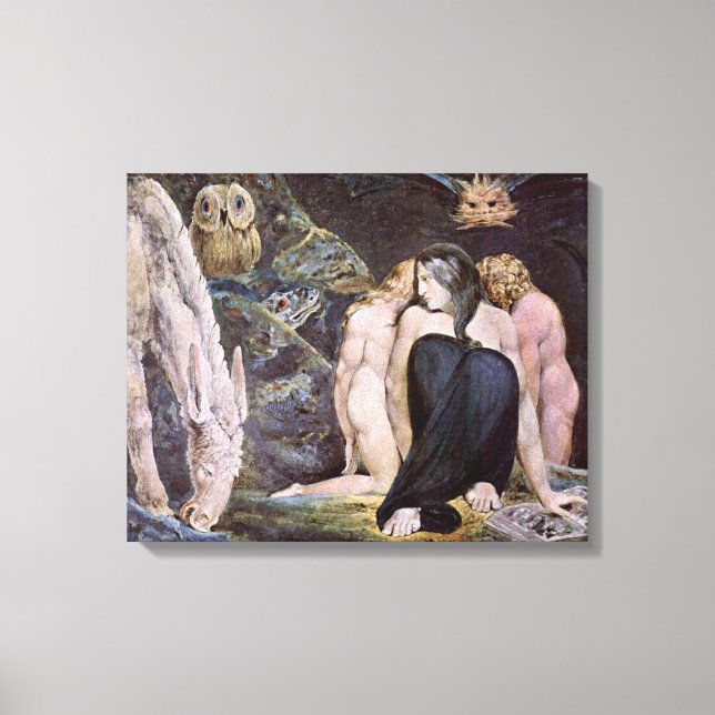 Lienzo William Blake - Hecate; la noche de la alegría de  (Anverso)