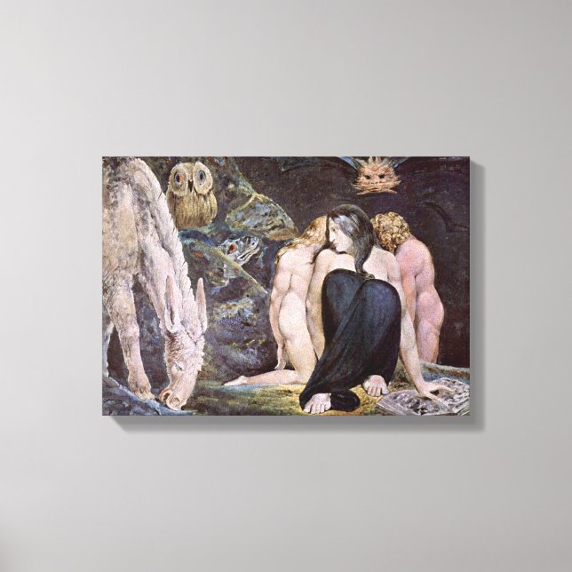 Lienzo William Blake - Hecate; la noche de la alegría de  (Anverso)