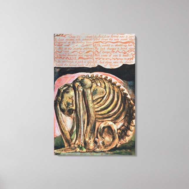 Lienzo William Blake | La creación de Urizen en material (Anverso)