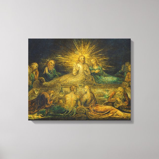 Lienzo William Blake | La última cena, 1799 (temperatura  (Anverso)