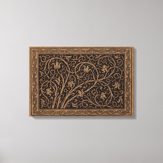 Lienzo William Morris Campion Cuero Repujado Damask (Anverso)