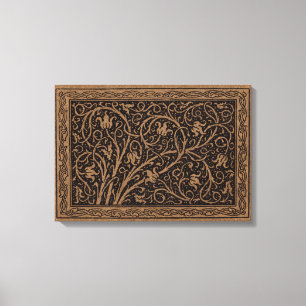 Lienzo William Morris Campion Cuero Repujado Damask