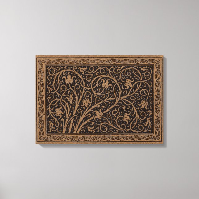 Lienzo William Morris Campion Cuero Repujado Damask (Anverso)
