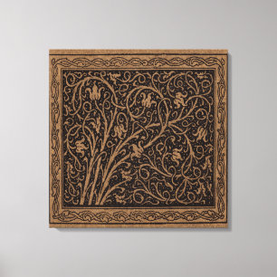 Lienzo William Morris Campion Cuero Trabajado Damasco