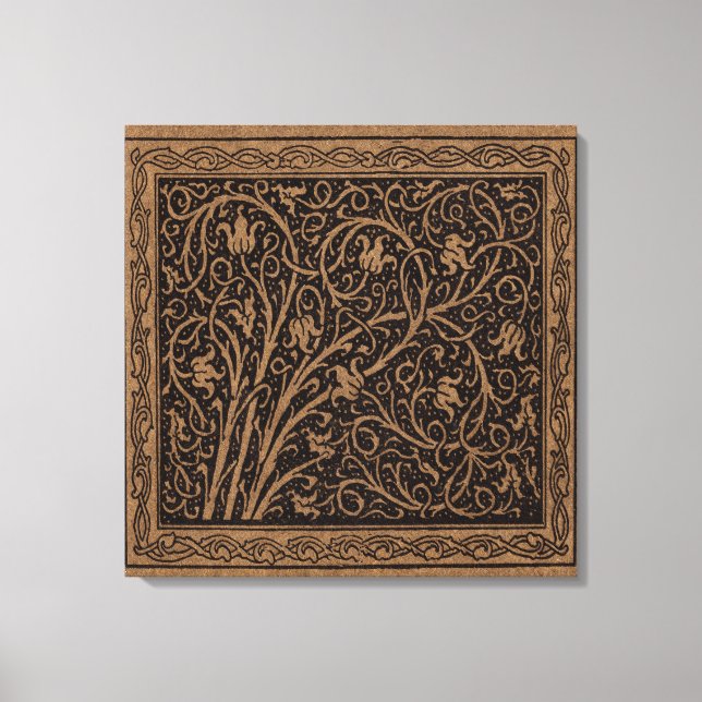 Lienzo William Morris Campion Cuero Trabajado Damasco (Anverso)