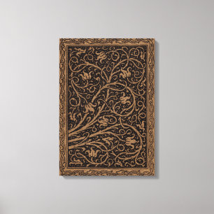 Lienzo William Morris Campion Cuero Trabajado Damasco