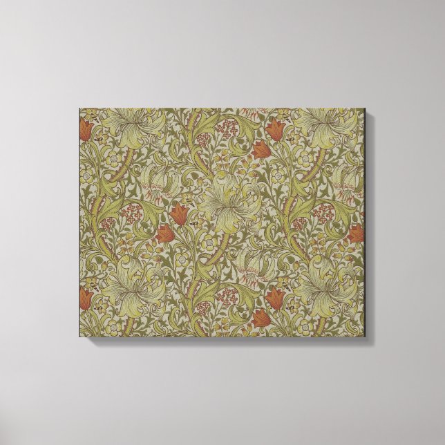 Lienzo William Morris Floral lily sauce diseño de impresi (Anverso)