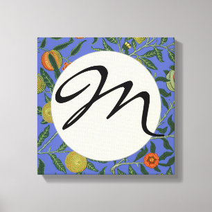 Lienzo William Morris Papel de fondo azul granate