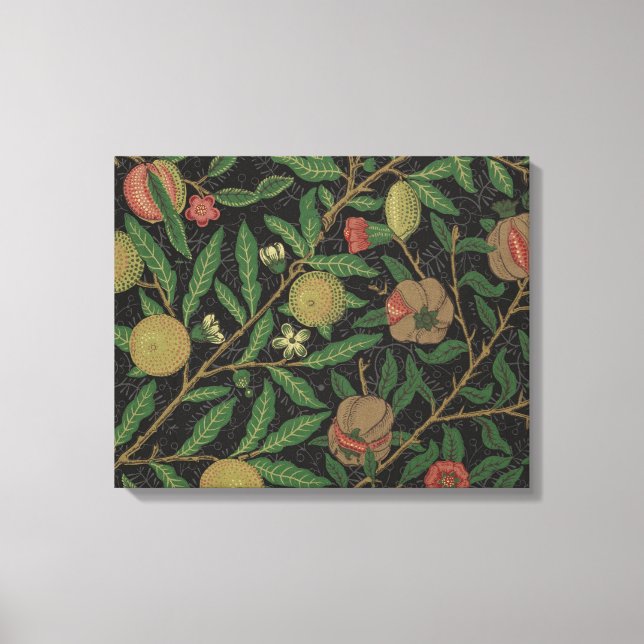 Lienzo William Morris Pomegranate Classic Fruit (Anverso)