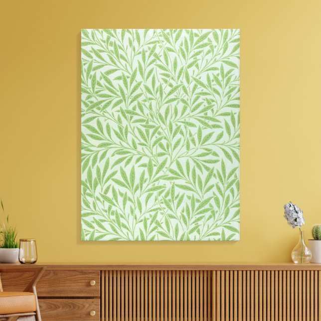 Lienzo William Morris Willow Flower Classic Green (Insitu (Sala de estar))