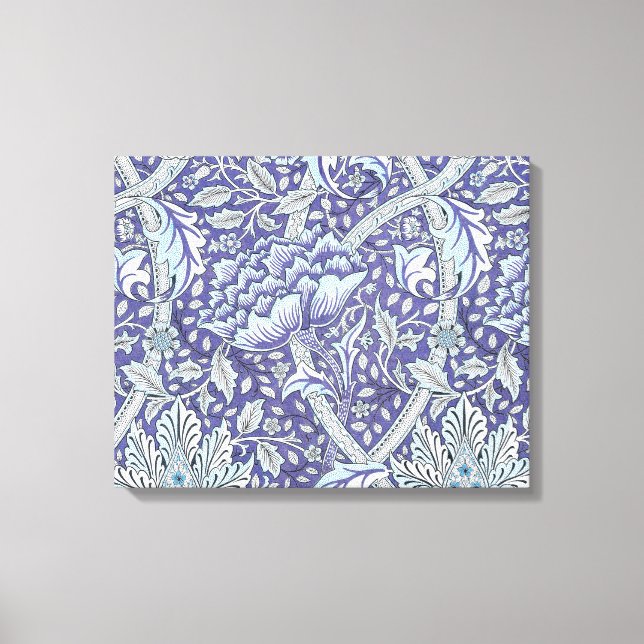 Lienzo William Morris Windrush patrón floral azul (Anverso)