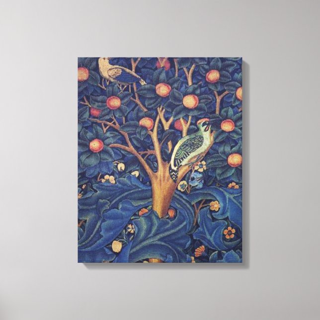 Lienzo William Morris Woodpecker Tapestry Arts & Crafts (Anverso)