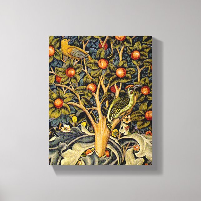 Lienzo William Morris Woodpecker Tapestry Arts & Crafts (Anverso)