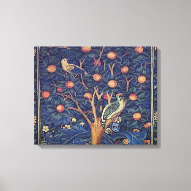 Lienzo William Morris Woodpecker Tapestry Arts & Crafts (Anverso)