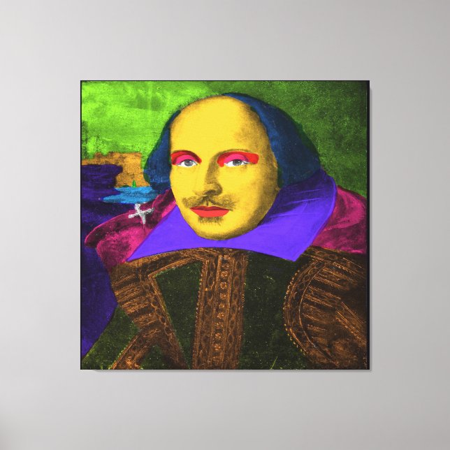 Lienzo William Shakespeare Pop Art (Anverso)
