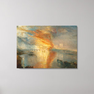 Lienzo William Turner - El incendio del Parlamento