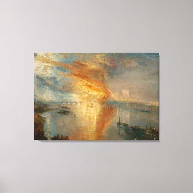 Lienzo William Turner - El incendio del Parlamento (Anverso)
