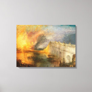 Lienzo William Turner - El incendio del Parlamento