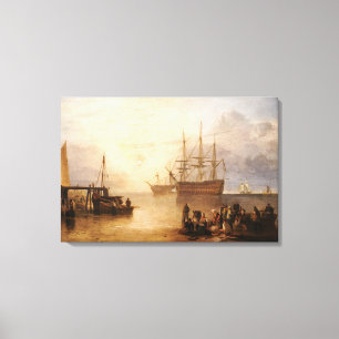 Lienzo William Turner - El sol poniéndose a través del va