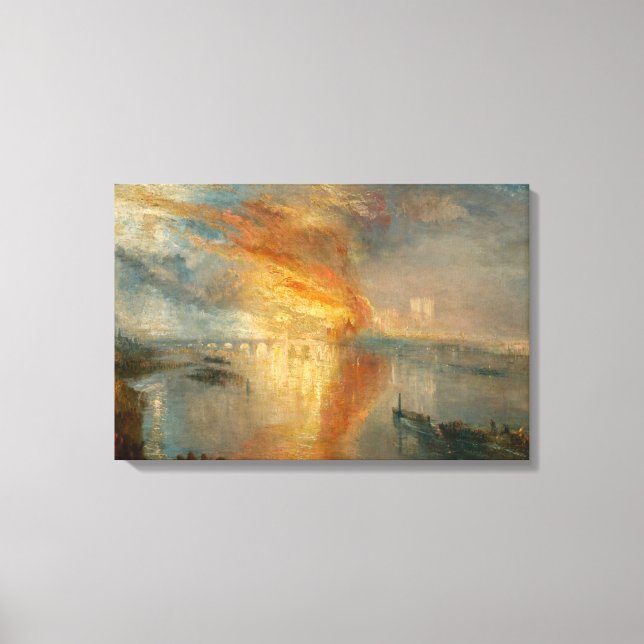 Lienzo William Turner - La quema del Parlamento (Anverso)