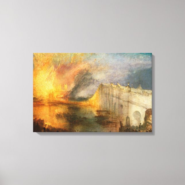 Lienzo William Turner - La quema del Parlamento (Anverso)