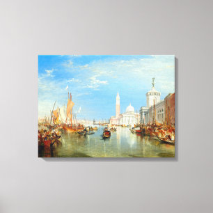 Lienzo William Turner - Venecia, La Dogana y San Giorgio