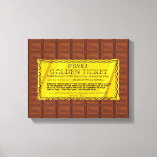 Lienzo Willy Wonka Golden Ticket