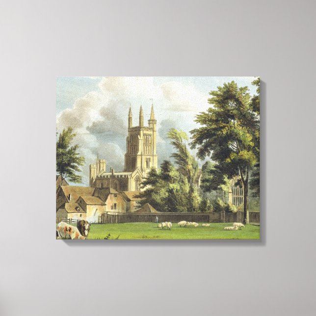 Lienzo Winchester College desde Meadow, de la historia (Anverso)