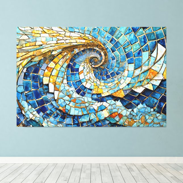 Lienzo Wind swirl mosaic 002 (Insitu (piso de madera))
