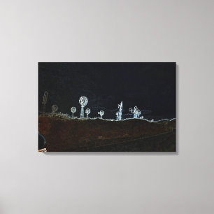 Lienzo Windmill Windarm Car Circa de 1930 Fotografía Neon