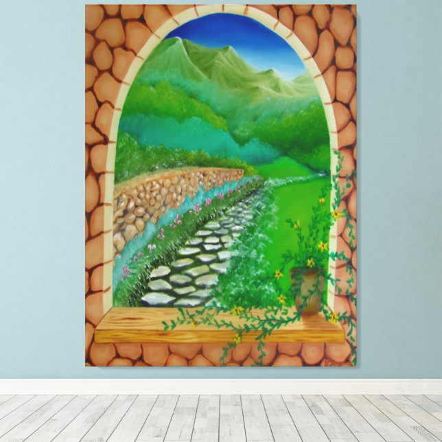 Lienzo Window (Insitu (piso de madera))