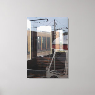 Lienzo Windows Reflexiones de los trenes vintage Rail Yar