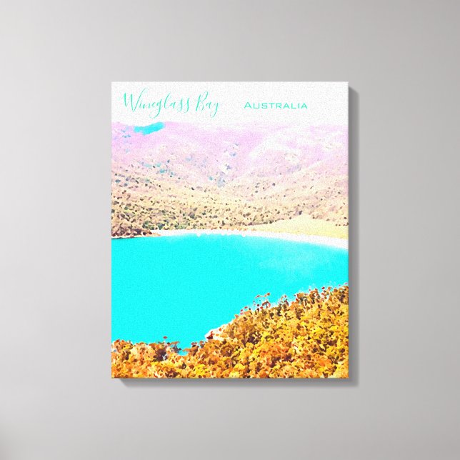 Lienzo Wineglass Bay Tasmania Australia (Anverso)