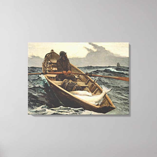 Lienzo Winslow Homer - La advertencia de niebla (Anverso)