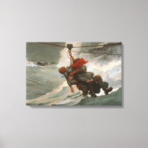 Lienzo Winslow Homer - La línea de vida