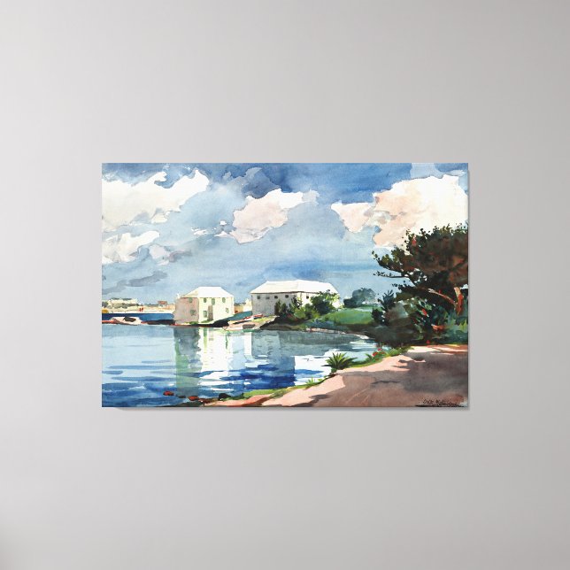 Lienzo Winslow Homer, Salt Kettle, Bermuda (Anverso)