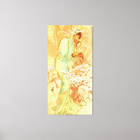 Winter Alfons Mucha Art Nouveau