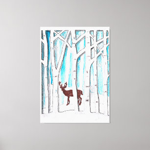 Lienzo Winter Deer