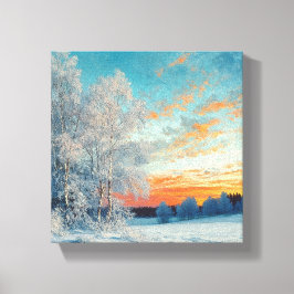 Lienzo Winter Wonderland at Sunset