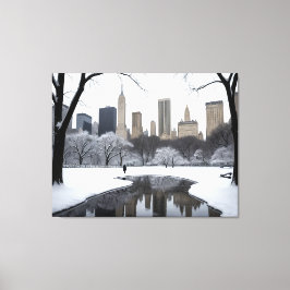 Lienzo Winter's Embrace in Central Park