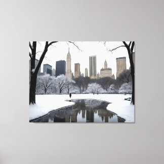 Lienzo Winter's Embrace in Central Park